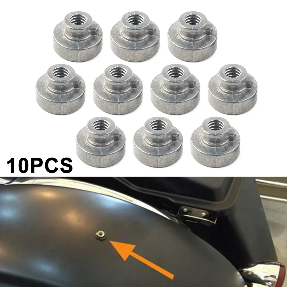 

10Pcs Rear Fender Passenger Seat Bolt Tab Screw Nut Knob Cover For Harley Davidson Dyna Softail Touring Sportster 1996-2021