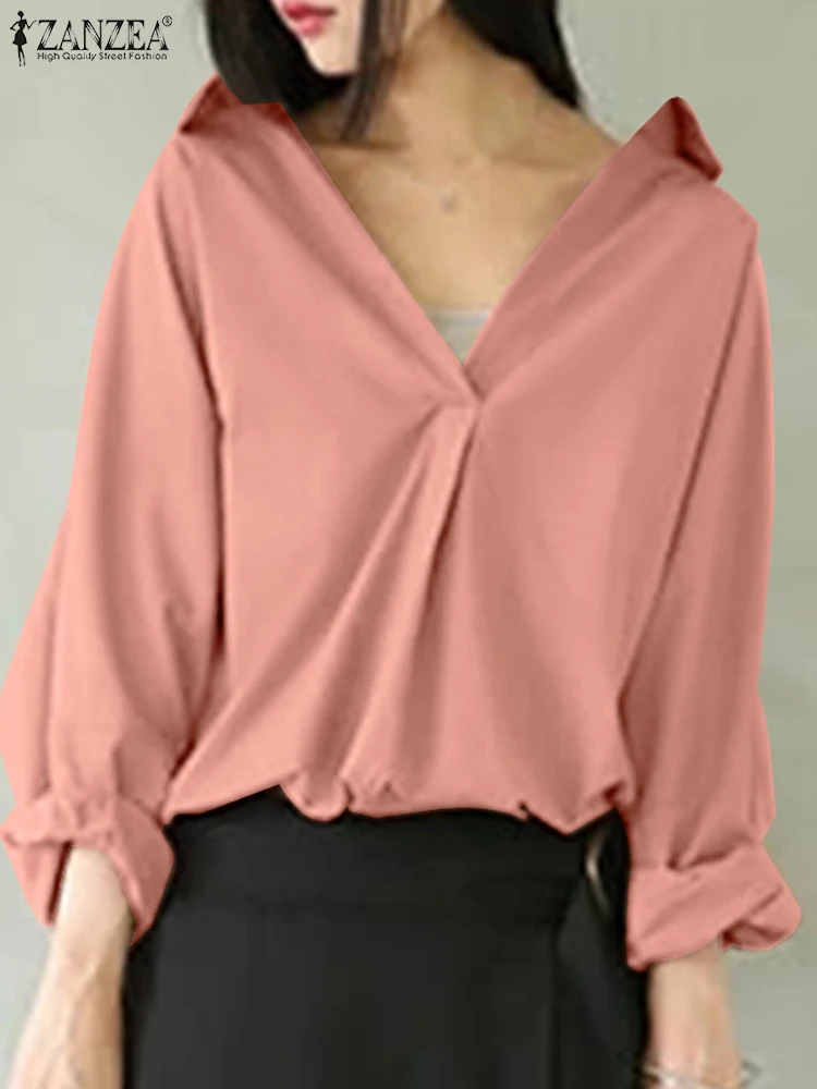 Women's Fashion Shirts 2023 Spring Autumn Office Lady Long Sleeve Tops ZANZEA Casual Solid Loose Oversized Lapel Blusa Femininas
Women's Fashion Shirts 2023 Spring Autumn Office Lady Long Sleeve Tops ZANZEA Casual Solid Loose Oversized Lapel Blusa Femininas