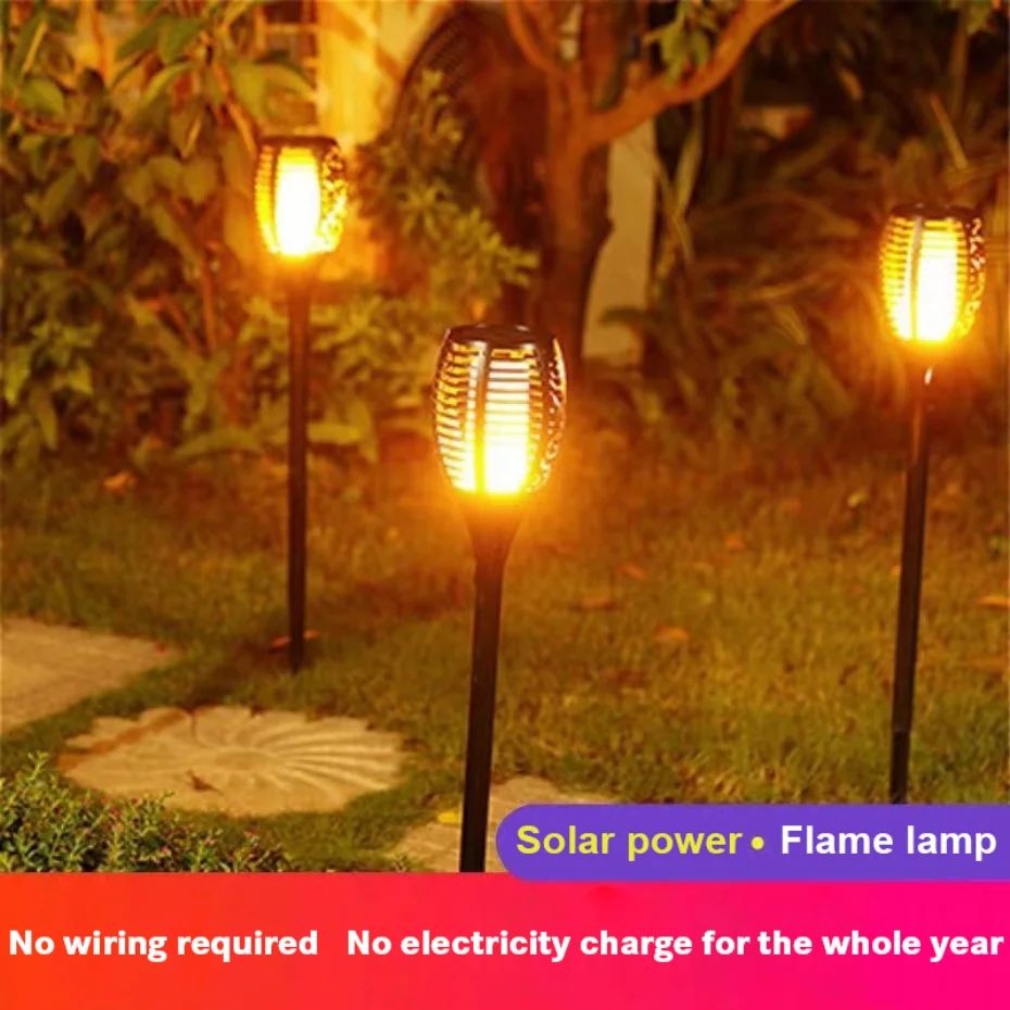 12/51/96 LEDs Solar Flame Torch Lights Flickering Light Waterproof Garden Decoration Outdoor Lawn Path Yard Patio Floor Lamps
12/51/96 LEDs Solar Flame Torch Lights Flickering Light Waterproof Garden Decoration Outdoor Lawn Path Yard Patio Floor Lamps