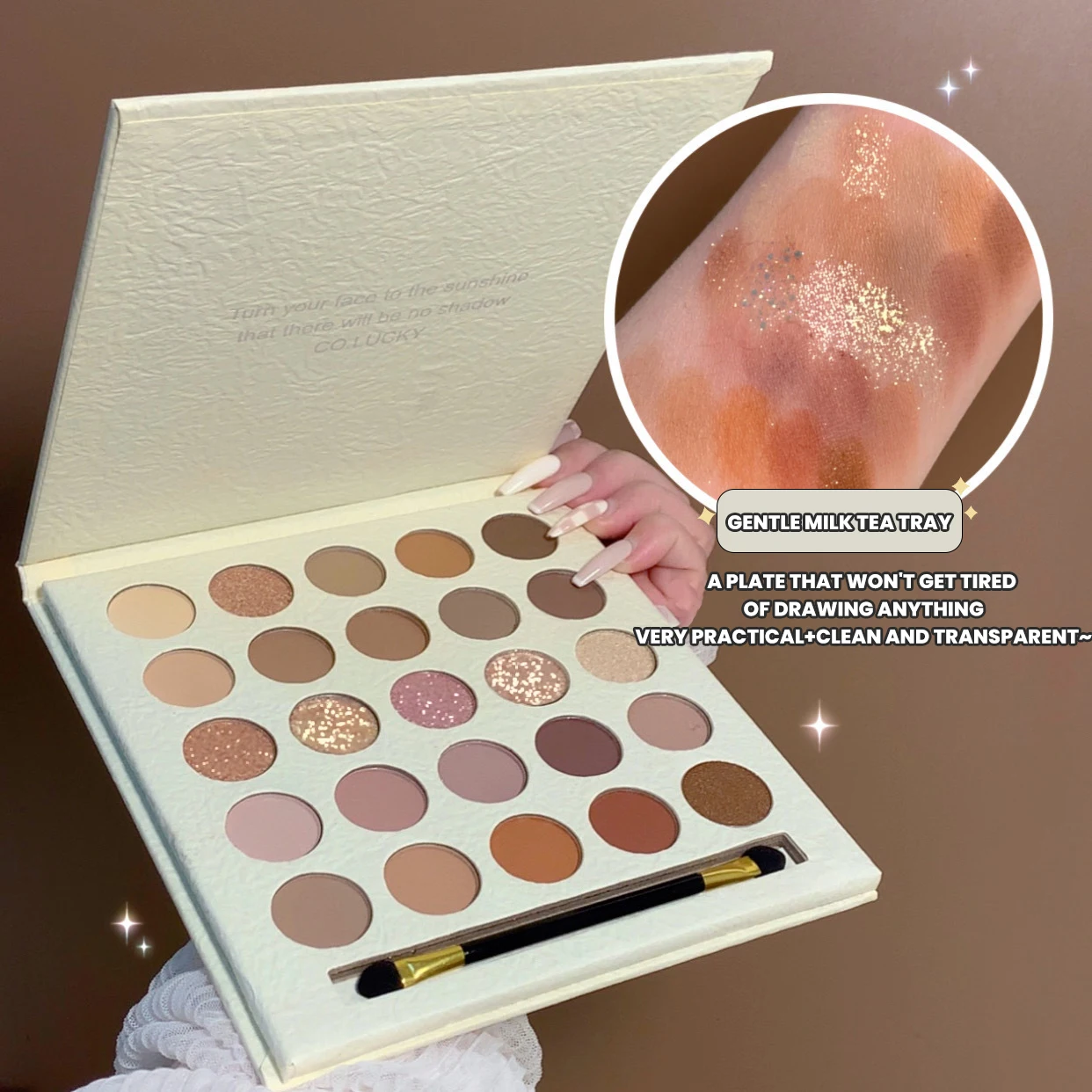 25 Color Eyeshadow Palette Earthy Pearly Easy-to-color Eye Shadow Pallete No Blooming Portable Make-up For Women Cosmetics
25 Color Eyeshadow Palette Earthy Pearly Easy-to-color Eye Shadow Pallete No Blooming Portable Make-up For Women Cosmetics