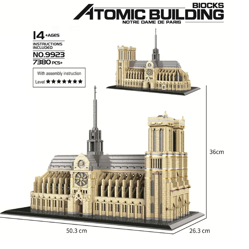 World Famous Lost Historic Architecture Micro Build Block Classic France Cathdrale Notre Dame De Paris Model Brick Toy Nanobrick
World Famous Lost Historic Architecture Micro Build Block Classic France Cathdrale Notre Dame De Paris Model Brick Toy Nanobrick