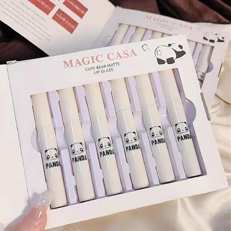 6pcs Cute Bear Lip Glaze Set Matte Velvet Long Lasting Moisturizing Lipstick Portable Waterproof Sweatproof Lip Gloss Cosmetics
6pcs Cute Bear Lip Glaze Set Matte Velvet Long Lasting Moisturizing Lipstick Portable Waterproof Sweatproof Lip Gloss Cosmetics