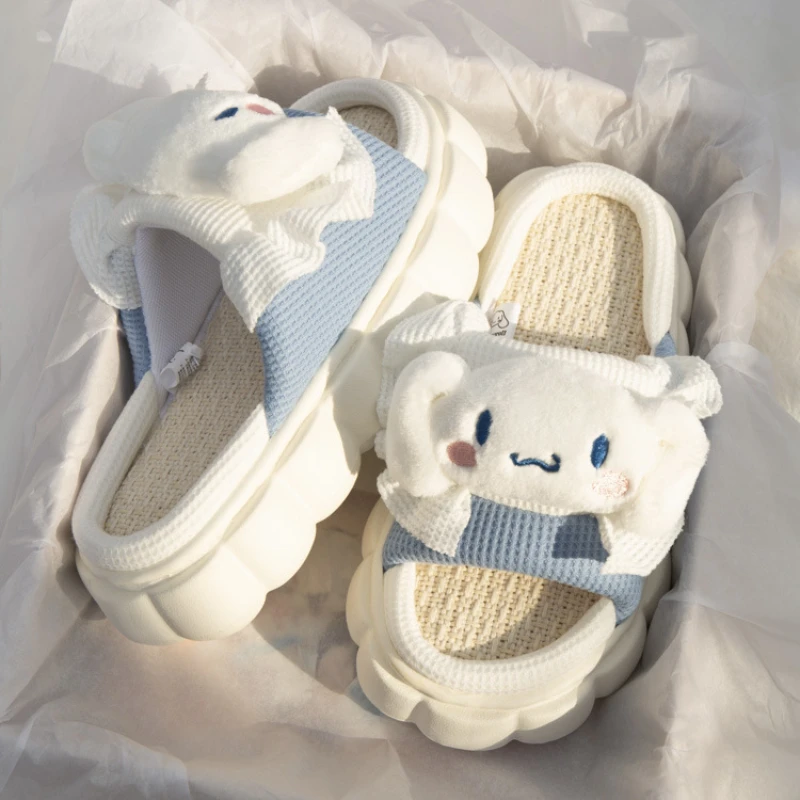 Genuine Sanrio Linen Slippers Kuromi Cinnamoroll Hellokitty Women's Four Seasons Breathable Thickened Home Indoor Summer Home
Genuine Sanrio Linen Slippers Kuromi Cinnamoroll Hellokitty Women's Four Seasons Breathable Thickened Home Indoor Summer Home