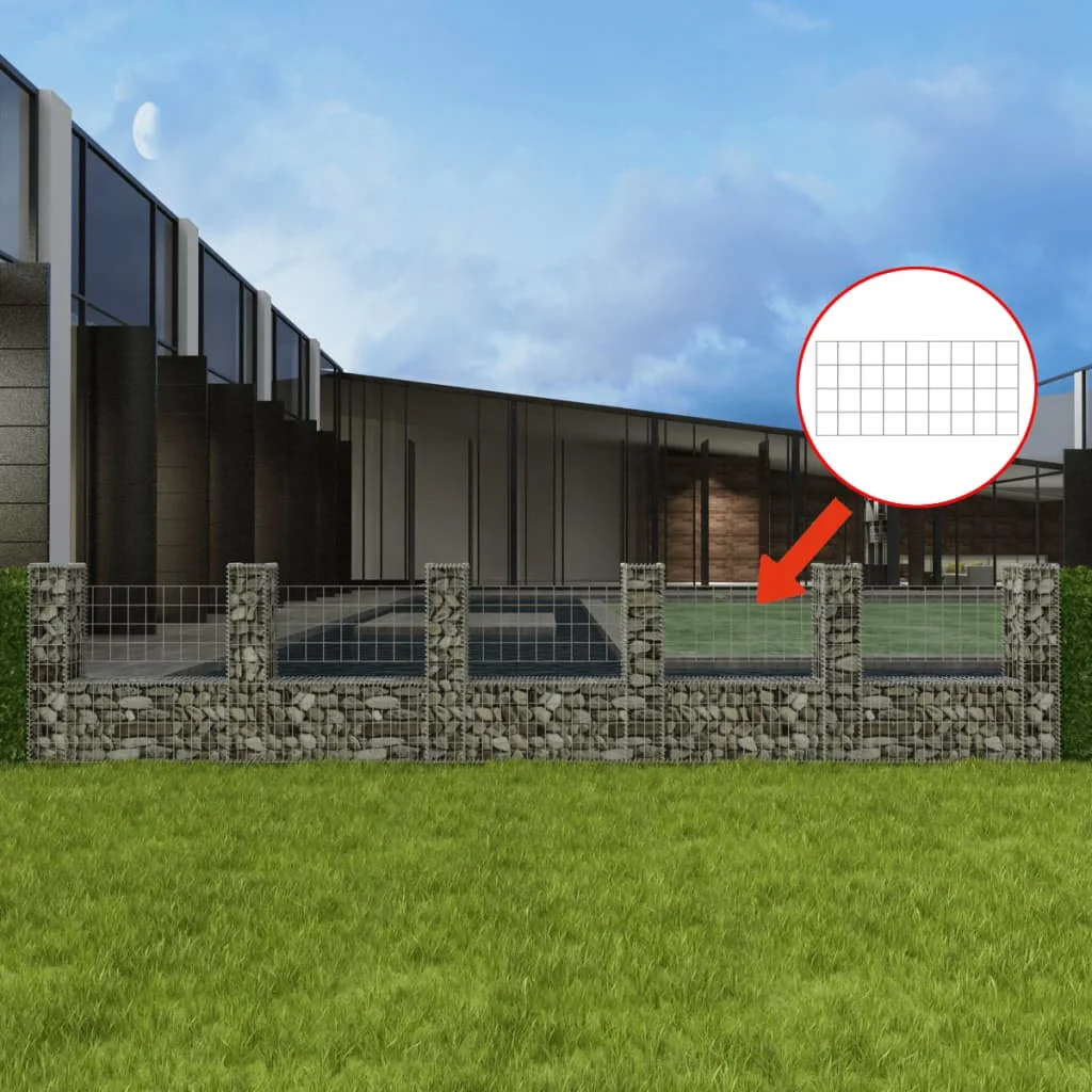 U-Shape Gabion Basket, Galvanised Steel Outdoor Privacy Screen, Garden Decoration 570x20x100 cm
U-Shape Gabion Basket, Galvanised Steel Outdoor Privacy Screen, Garden Decoration 570x20x100 cm