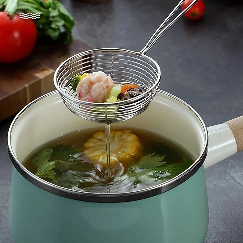 3 Sizes Skimmer Stainless Steel Colander Mesh Oil Strainer Flour Sifter Sieve Colander Leak Spoon Noodle Strainer Cooking Tool
3 Sizes Skimmer Stainless Steel Colander Mesh Oil Strainer Flour Sifter Sieve Colander Leak Spoon Noodle Strainer Cooking Tool
