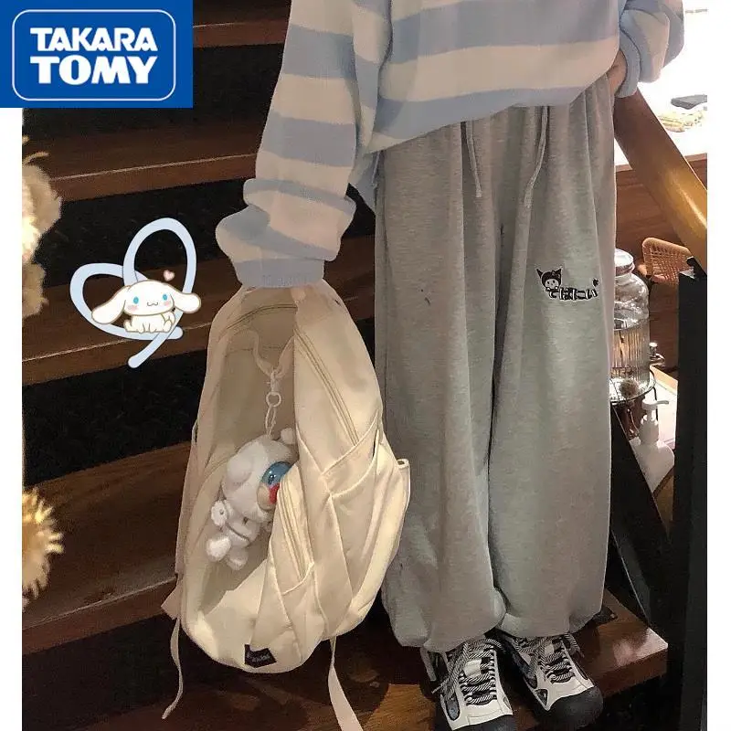 Женские брюки Takara Tomy Hello Kitty, весна-осень, повседневные брюки, студенческие прямые широкие брюки, спортивные брюки
Женские брюки Takara Tomy Hello Kitty, весна-осень, повседневные брюки, студенческие прямые широкие брюки, спортивные брюки