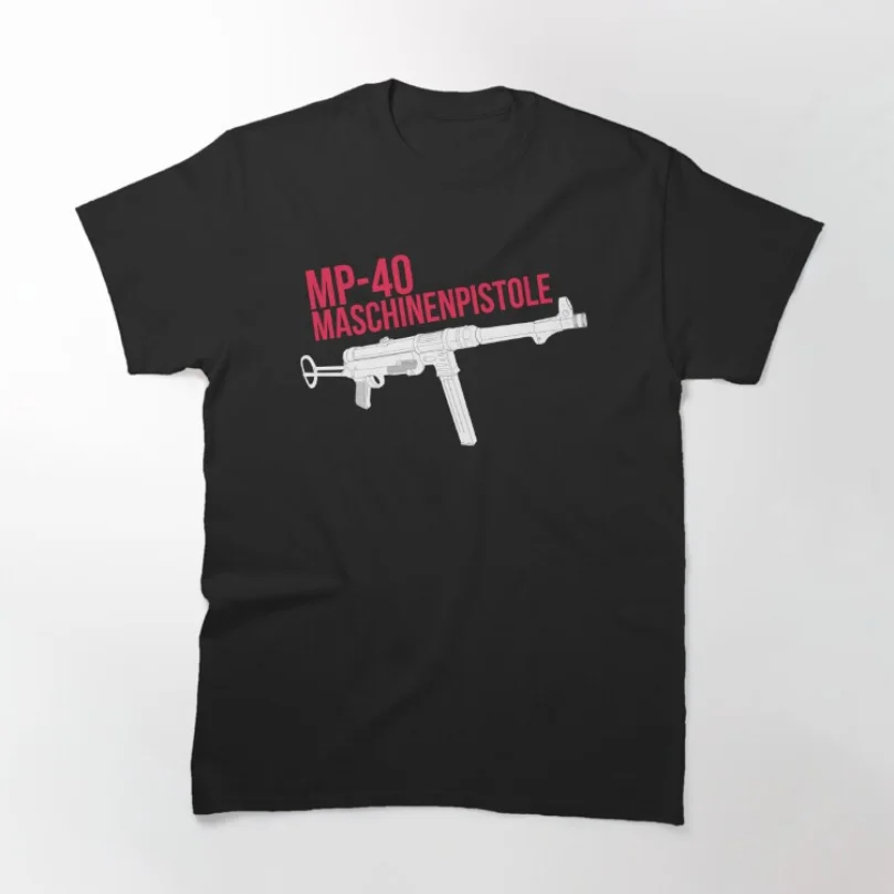 WWII German MP-40 Submachine Gun T-Shirt 100% Cotton O-Neck Summer Short Sleeve Casual Mens T-shirt Size S-3XL
WWII German MP-40 Submachine Gun T-Shirt 100% Cotton O-Neck Summer Short Sleeve Casual Mens T-shirt Size S-3XL