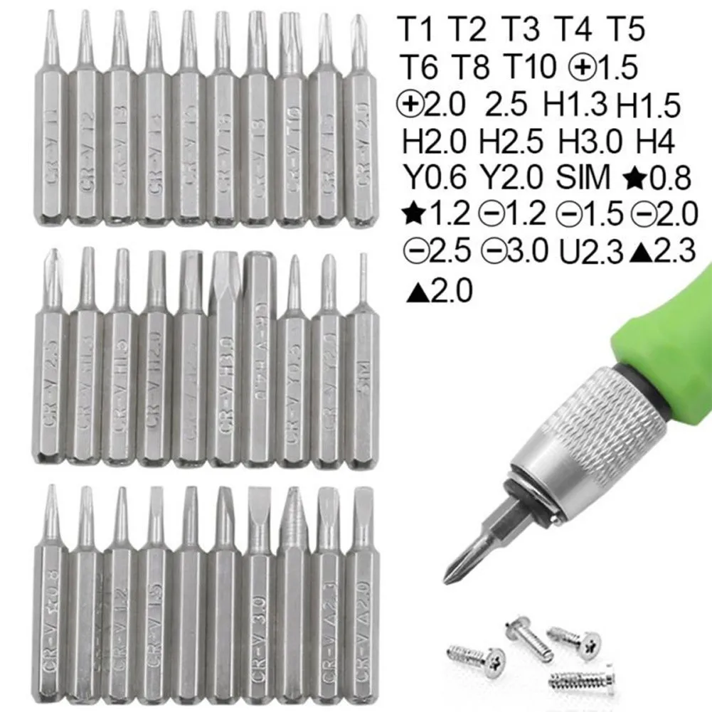32 In 1 Precision Screwdriver Bits Set Non-Slip Nutdrivers Torx Screw Driver Hand Kit Repair Tools For Computer Mobile Phone
32 In 1 Precision Screwdriver Bits Set Non-Slip Nutdrivers Torx Screw Driver Hand Kit Repair Tools For Computer Mobile Phone