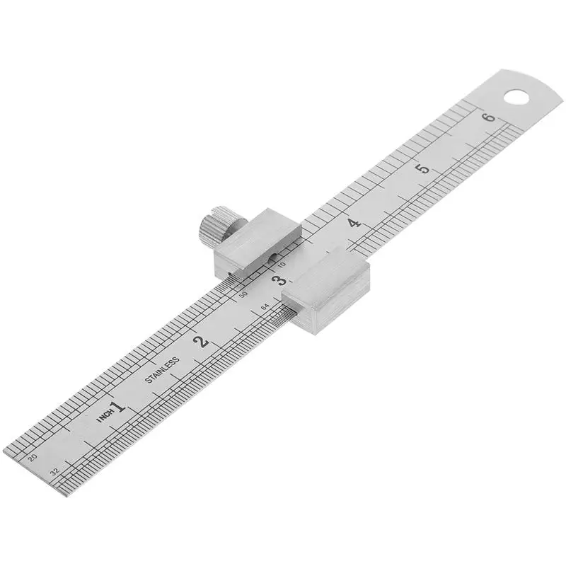 Ruler Measuring Woodworking Gauge Straight Steel Stainless Scale Rulers Clip Stop Fence Precision Marking Gaps Stopper tool 15cm
Ruler Measuring Woodworking Gauge Straight Steel Stainless Scale Rulers Clip Stop Fence Precision Marking Gaps Stopper tool 15cm