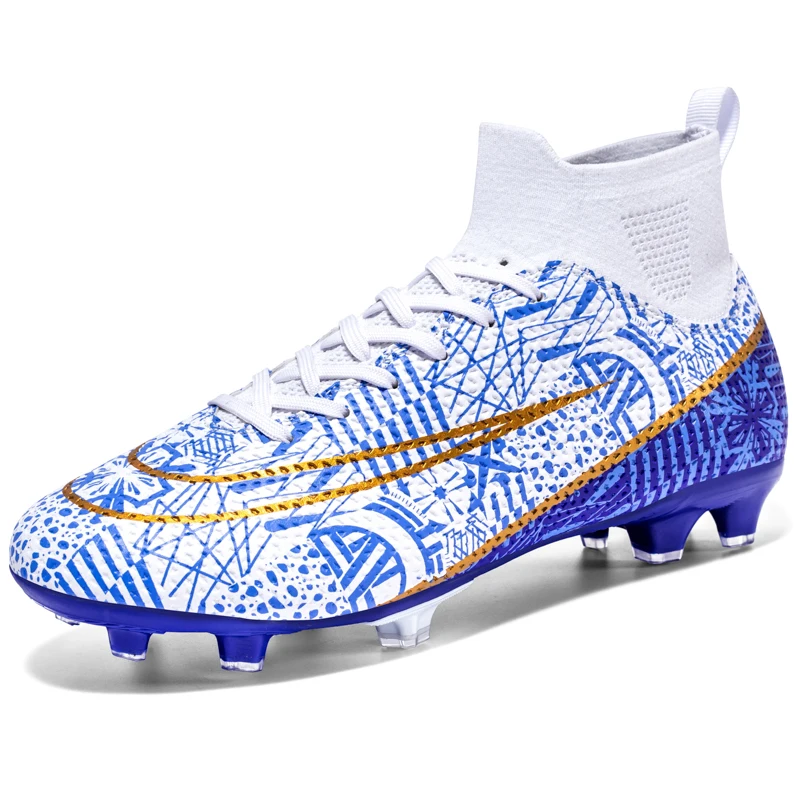 High Top Men Soccer Shoes Cleats FG/TF Anti-Skid Wear-Resistant Training Shoes Football Boots Childrens Outdoor Sports Shoes
High Top Men Soccer Shoes Cleats FG/TF Anti-Skid Wear-Resistant Training Shoes Football Boots Childrens Outdoor Sports Shoes