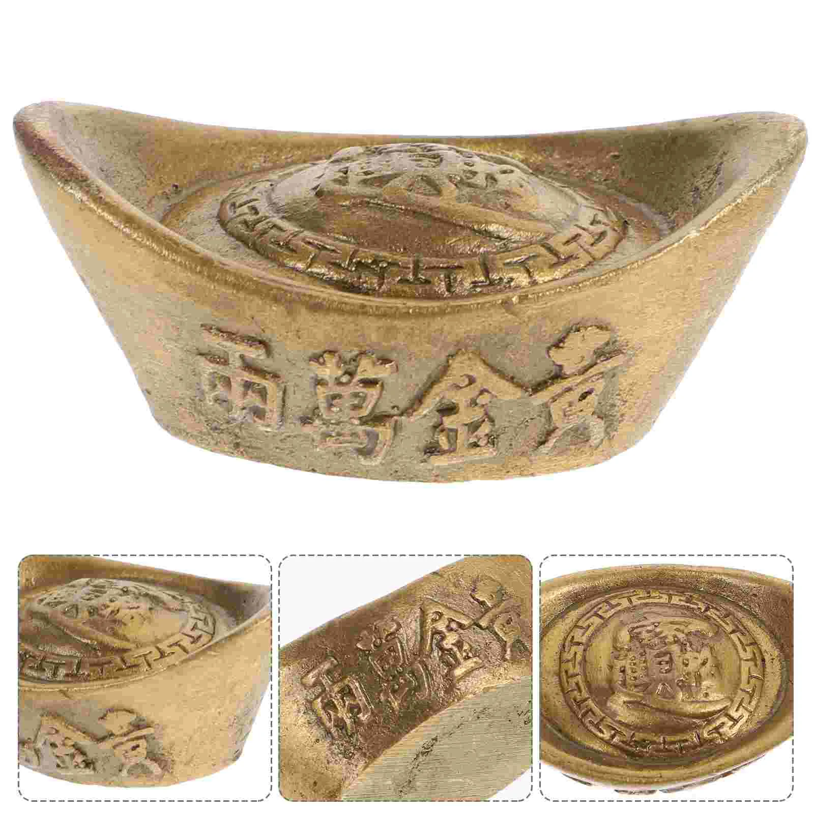 Ingot Chinese Wealth Ingots Lucky Gold Bao Yuan Shui Feng Money Statue Decor Luck Golden Decoration Fortune Figurine Prosperity
Ingot Chinese Wealth Ingots Lucky Gold Bao Yuan Shui Feng Money Statue Decor Luck Golden Decoration Fortune Figurine Prosperity