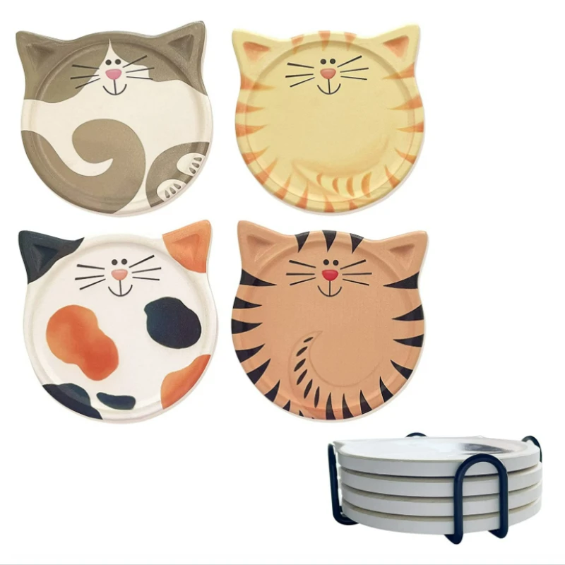 Japanese Wooden Placemat Cartoon Cat Absorbent Coaster Tableware Coffee Tea Coaster Household Cup Bowl Pad Kitchen Accessories
Japanese Wooden Placemat Cartoon Cat Absorbent Coaster Tableware Coffee Tea Coaster Household Cup Bowl Pad Kitchen Accessories