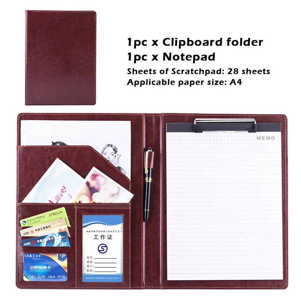With Notepad Portfolio Solid Office Supply Business Durable Multi Pocket A4 File Clipboard Folder Pen Slot Portable Waterproof
With Notepad Portfolio Solid Office Supply Business Durable Multi Pocket A4 File Clipboard Folder Pen Slot Portable Waterproof