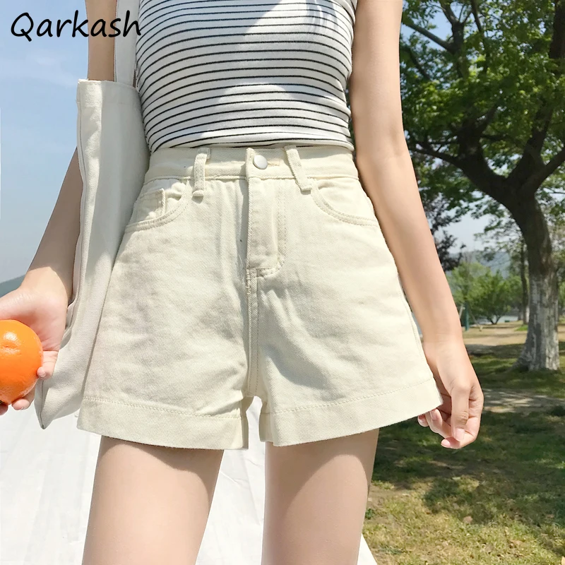 Denim Shorts for Women A-line Summer All-match Wide Leg Pure Color Ropa Muje Basic Popular Simple Fashion Student Girlish Chic
Denim Shorts for Women A-line Summer All-match Wide Leg Pure Color Ropa Muje Basic Popular Simple Fashion Student Girlish Chic