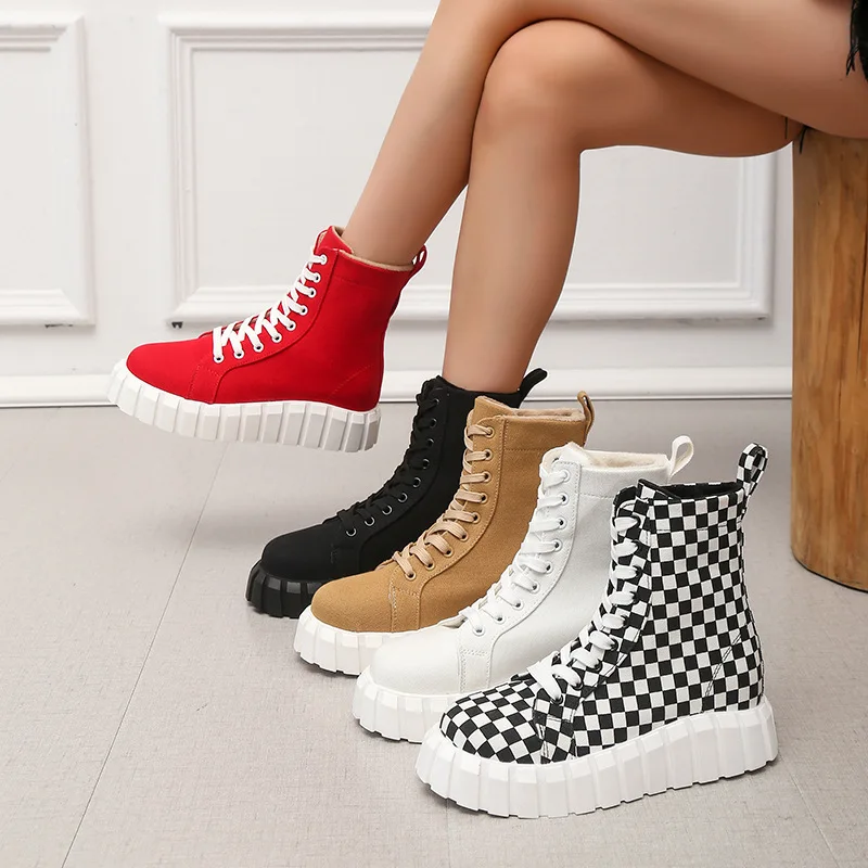 Round Toe Fashion Boots Nice Autumn and Winter Front Lace Thick Bottom Large Size Casual Daily Mid-tube Women's Fashion Boots
Round Toe Fashion Boots Nice Autumn and Winter Front Lace Thick Bottom Large Size Casual Daily Mid-tube Women's Fashion Boots