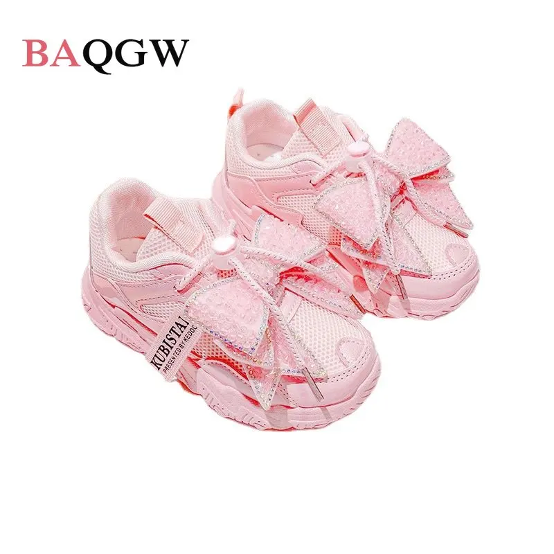 Spring Girls Sweat Shoes Pink Mesh Breathable Sneakers Single Shoes Children's Daddy Shoes Rhinestone Bow Princess Casual Shoes
Spring Girls Sweat Shoes Pink Mesh Breathable Sneakers Single Shoes Children's Daddy Shoes Rhinestone Bow Princess Casual Shoes