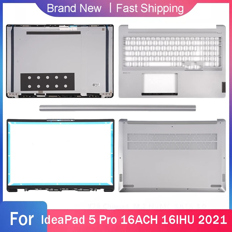 Новый нижний корпус для ноутбука Lenovo IdeaPad 5 Pro 16ACH 16IHU 2021, задняя крышка ЖК-дисплея, передняя панель, петля, Упор для рук, верхняя серебряная крышка
Новый нижний корпус для ноутбука Lenovo IdeaPad 5 Pro 16ACH 16IHU 2021, задняя крышка ЖК-дисплея, передняя панель, петля, Упор для рук, верхняя серебряная крышка
