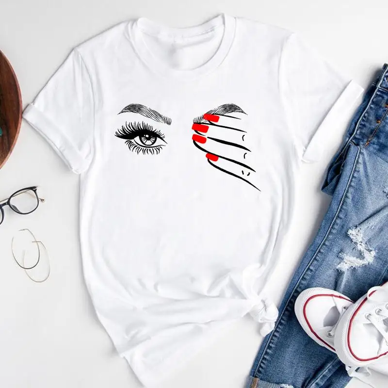 New Trendy Women T-Shirt Sweet Cartoon Finger Nail Art Ladies Cute 90s Short Sleeve Tops Summer Fashion Print Lovely ClothesTees
New Trendy Women T-Shirt Sweet Cartoon Finger Nail Art Ladies Cute 90s Short Sleeve Tops Summer Fashion Print Lovely ClothesTees