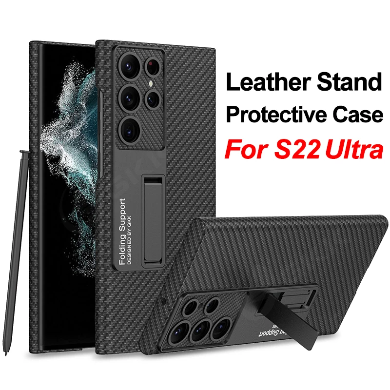 GKK Carbon fiber Leather Stand Phone Case For Samsung Galaxy S22 Ultra All-included Protection Cover For Galaxy S22 Ultra Case
GKK Carbon fiber Leather Stand Phone Case For Samsung Galaxy S22 Ultra All-included Protection Cover For Galaxy S22 Ultra Case