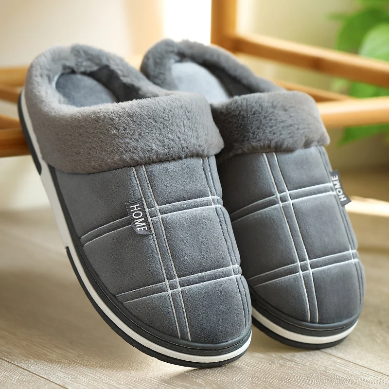 Winter Home Men Slippers Comfortable Soft Cotton Slippers Men Indoor Striped Lattice Plush Warm Big Size Home House Slipper Male
Winter Home Men Slippers Comfortable Soft Cotton Slippers Men Indoor Striped Lattice Plush Warm Big Size Home House Slipper Male