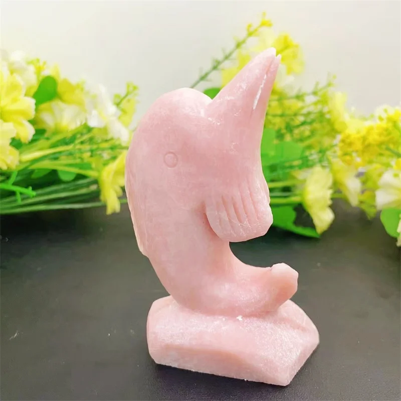 10cm Natural Pink Opal Dolphin Crystal Animal Carving Healing Energy Stone Fashion Home Decoration Gift 1pcs
10cm Natural Pink Opal Dolphin Crystal Animal Carving Healing Energy Stone Fashion Home Decoration Gift 1pcs
