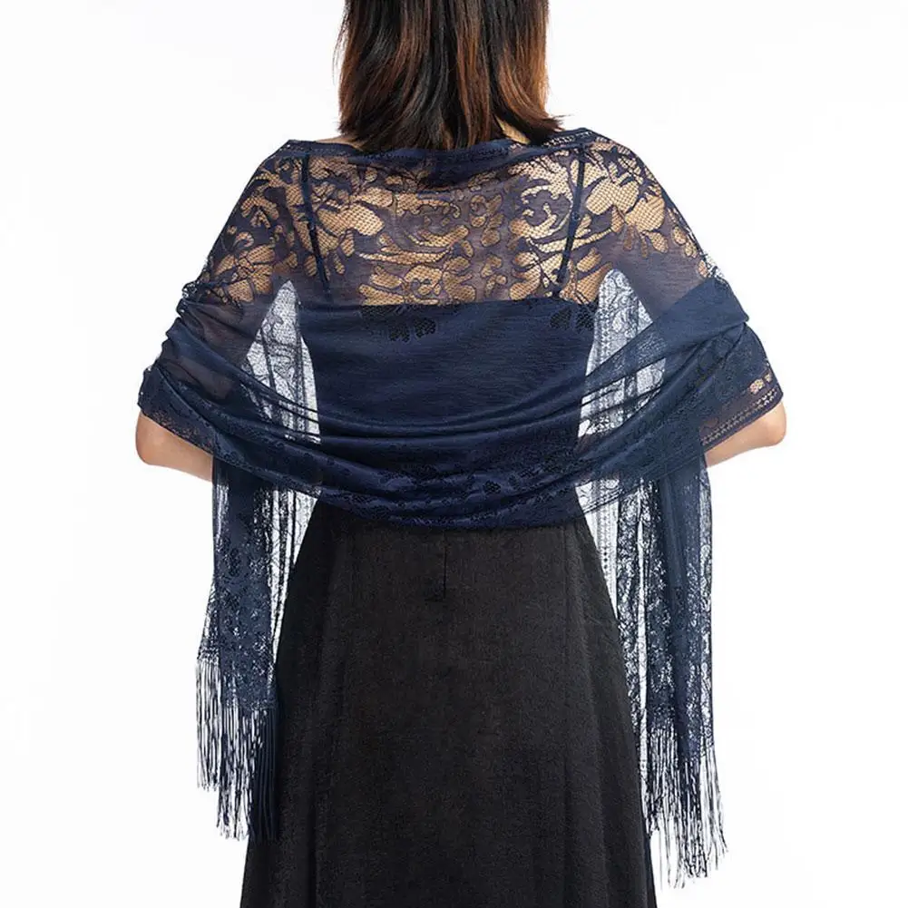 Women Lace Shawl Scarf Elegant Evening Dresses Shawls Hollow Tassel Scarves Wraps Scarf Femmal Mesh Yarn Wedding Shawl
Women Lace Shawl Scarf Elegant Evening Dresses Shawls Hollow Tassel Scarves Wraps Scarf Femmal Mesh Yarn Wedding Shawl