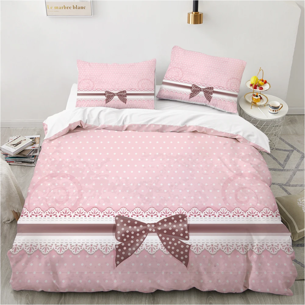 Lovely Girly Style Bedding Set Pink Bow Knot Quilt/Comforter Cover 2/3pcs 200x200 Full Queen Size Bedclothes Bed Linen(NO Sheet)
Lovely Girly Style Bedding Set Pink Bow Knot Quilt/Comforter Cover 2/3pcs 200x200 Full Queen Size Bedclothes Bed Linen(NO Sheet)