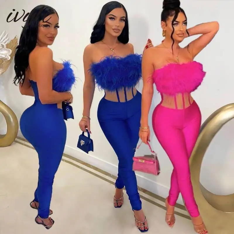 Womens Jumpsuits Elegant Bodycon Strapless Fur Mesh Jumpsuit Sleeveless Sexy Party Club One Piece Overall Rompers Women
Womens Jumpsuits Elegant Bodycon Strapless Fur Mesh Jumpsuit Sleeveless Sexy Party Club One Piece Overall Rompers Women