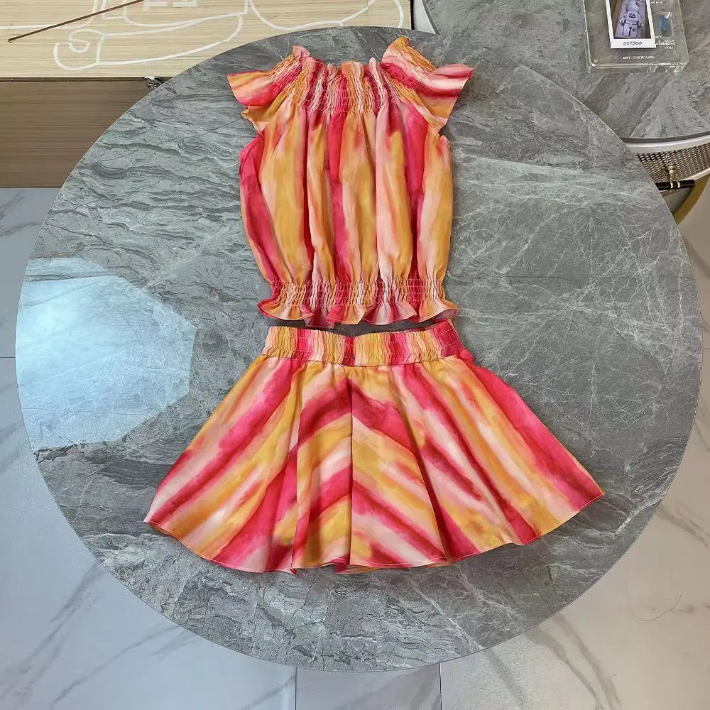 2022 high-end children's summer girls' suit New children's sleeveless top + short skirt two sets of skirt
2022 high-end children's summer girls' suit New children's sleeveless top + short skirt two sets of skirt