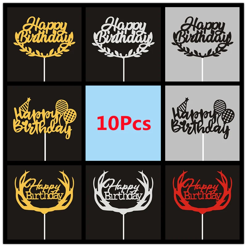 10 Pcs / Bag Antler English Happy Birthday Cake Toppers Party Decorations Baking DIY Accessories
10 Pcs / Bag Antler English Happy Birthday Cake Toppers Party Decorations Baking DIY Accessories