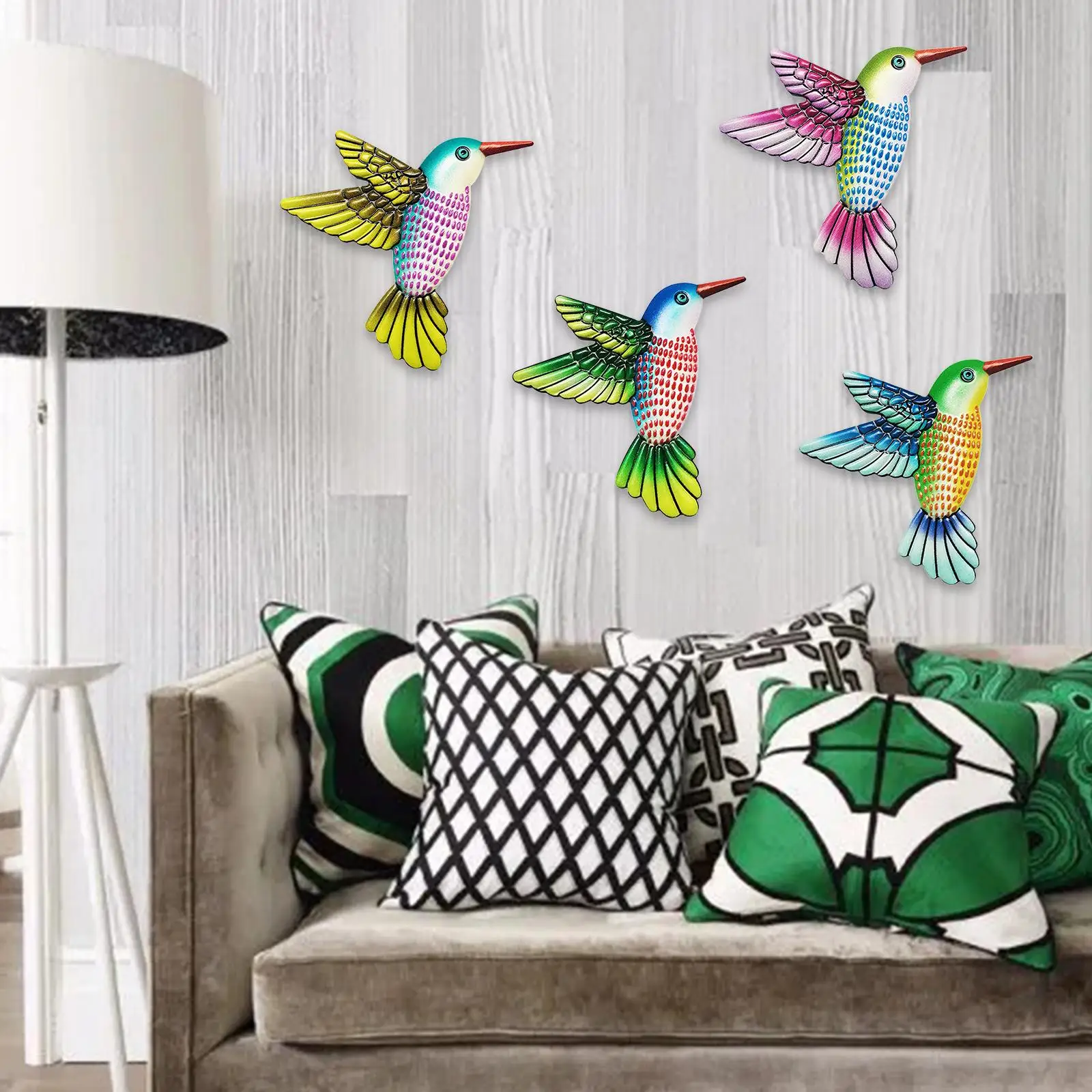 4x Hummingbird Wall Art Decor Sculpture Hanging Ornaments 3D Birds Hand-Made for Patio Indoor Bedroom Balcony Decorations
4x Hummingbird Wall Art Decor Sculpture Hanging Ornaments 3D Birds Hand-Made for Patio Indoor Bedroom Balcony Decorations