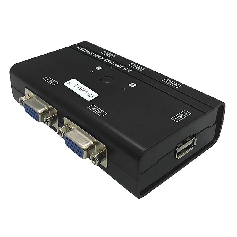 Квм-переключатель IT-Well USB, 2-портовый Ручной USB-адаптер 2 в 1 выход VGA, многокомпьютерный переключатель-конвертер
Квм-переключатель IT-Well USB, 2-портовый Ручной USB-адаптер 2 в 1 выход VGA, многокомпьютерный переключатель-конвертер