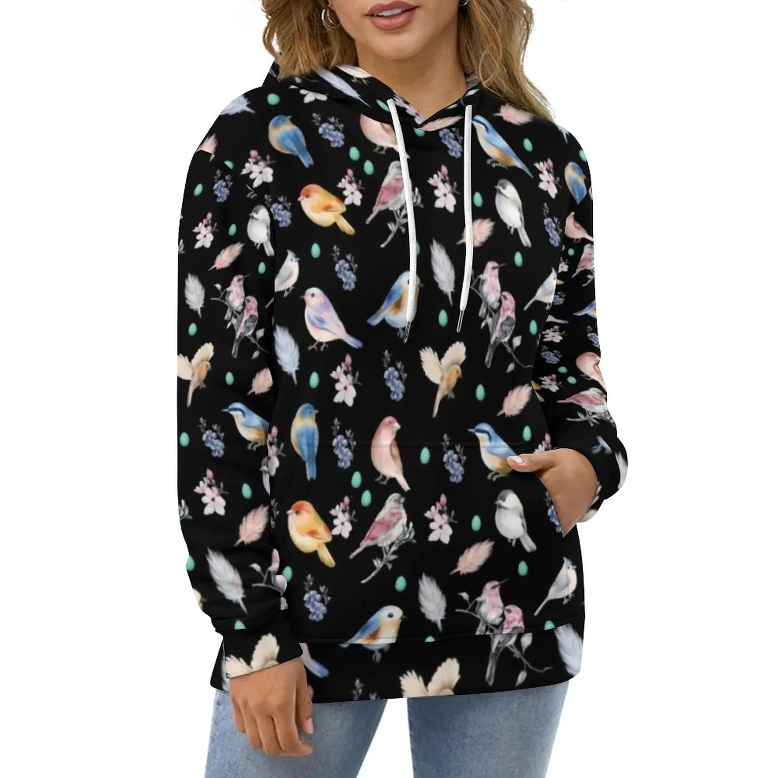 Colorful Spring Birds Casual Hoodies Floral Print Y2k Pullover Hoodie Female Long Sleeve Oversized Harajuku Graphic Loose Tops
Colorful Spring Birds Casual Hoodies Floral Print Y2k Pullover Hoodie Female Long Sleeve Oversized Harajuku Graphic Loose Tops