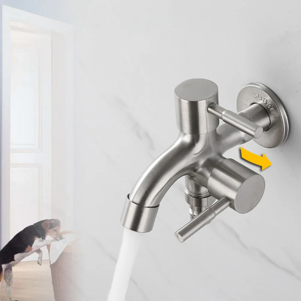 304 Stainless Steel Washing Machine Faucet Double Tap Multifunctional Tap Two Way Tap Bathroom Kitchen Mop Tap
304 Stainless Steel Washing Machine Faucet Double Tap Multifunctional Tap Two Way Tap Bathroom Kitchen Mop Tap