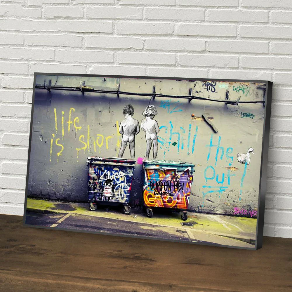 Banksy Graffiti Art Canvas Paintings " Life Is Short Chill The Duck Out" Street Art Posters and Prints Wall Pictures Home Decor
Banksy Graffiti Art Canvas Paintings " Life Is Short Chill The Duck Out" Street Art Posters and Prints Wall Pictures Home Decor