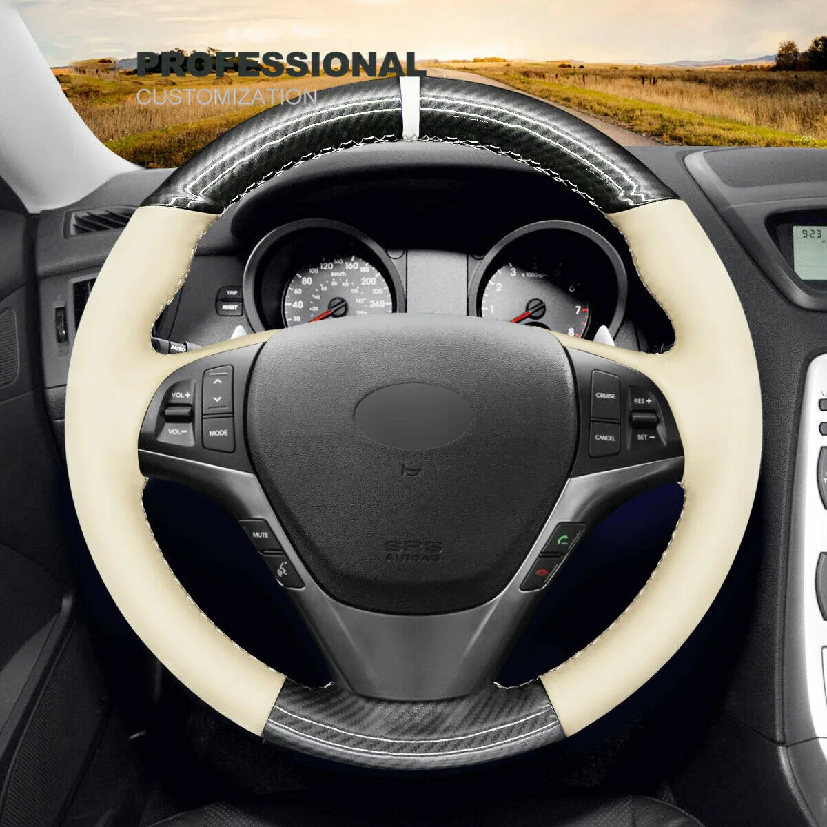 Customized Non-slip Black Carbon Fiber Car Steering Wheel Cover Wrap For Hyundai Genesis Coupe Interior Accessories
Customized Non-slip Black Carbon Fiber Car Steering Wheel Cover Wrap For Hyundai Genesis Coupe Interior Accessories