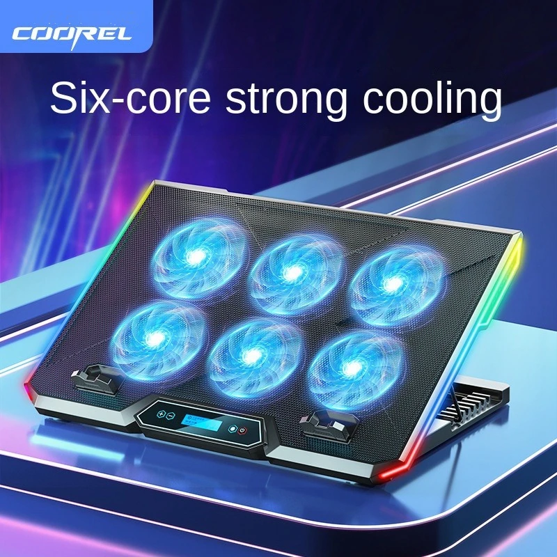 Gaming Laptop Cooler for 12-17 Inches Radiator with Six Fans RGB Light Laptop Cooling Pads Notebook Stand Height Adjustable
Gaming Laptop Cooler for 12-17 Inches Radiator with Six Fans RGB Light Laptop Cooling Pads Notebook Stand Height Adjustable