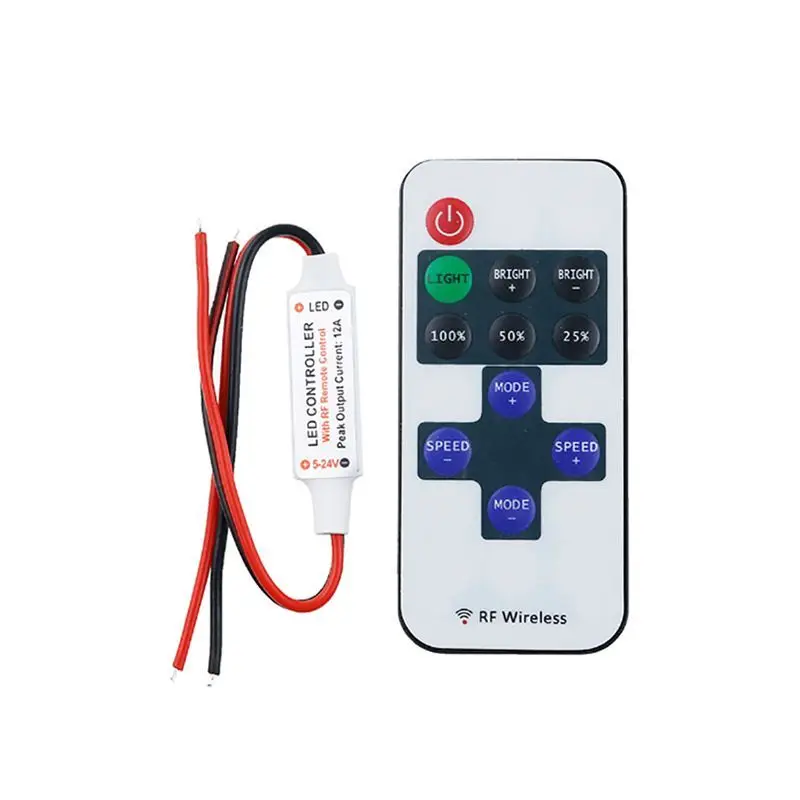 10pcs Led Controller DC5~24V Mini 11Keys RF Wireless Led Remote Controller 8 Modes Dimmer for Single Color Light Strip
10pcs Led Controller DC5~24V Mini 11Keys RF Wireless Led Remote Controller 8 Modes Dimmer for Single Color Light Strip
