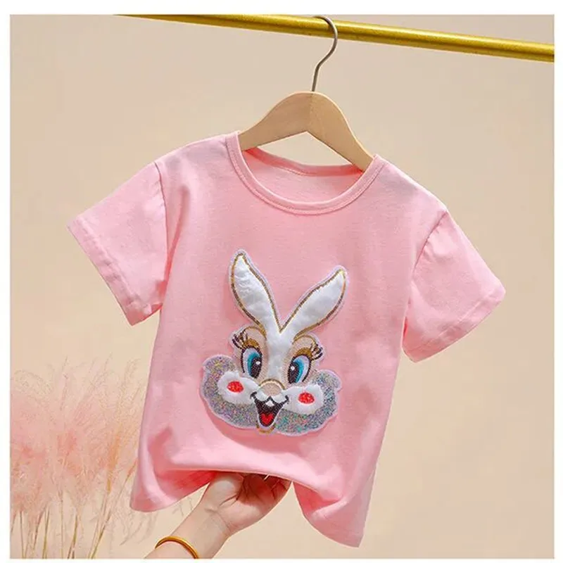 Kids Girls Summer Clothes Cute Rabbit Short Sleeve T-Shirt Teenage Girls Little Girls Half Sleeve Tops 3 5 8 10 12Y 
Kids Girls Summer Clothes Cute Rabbit Short Sleeve T-Shirt Teenage Girls Little Girls Half Sleeve Tops 3 5 8 10 12Y