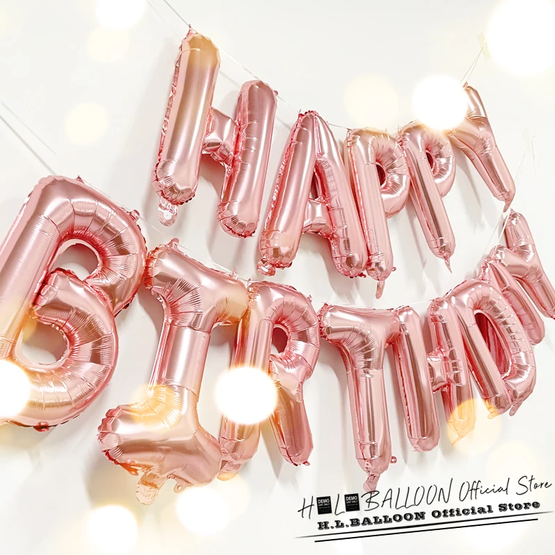 16inch 13pcs Birthday Balloons Decoration Rose Gold Foil Letter Balloon Set Happy Birthday Globos Kids Party Banner Supplies
16inch 13pcs Birthday Balloons Decoration Rose Gold Foil Letter Balloon Set Happy Birthday Globos Kids Party Banner Supplies
