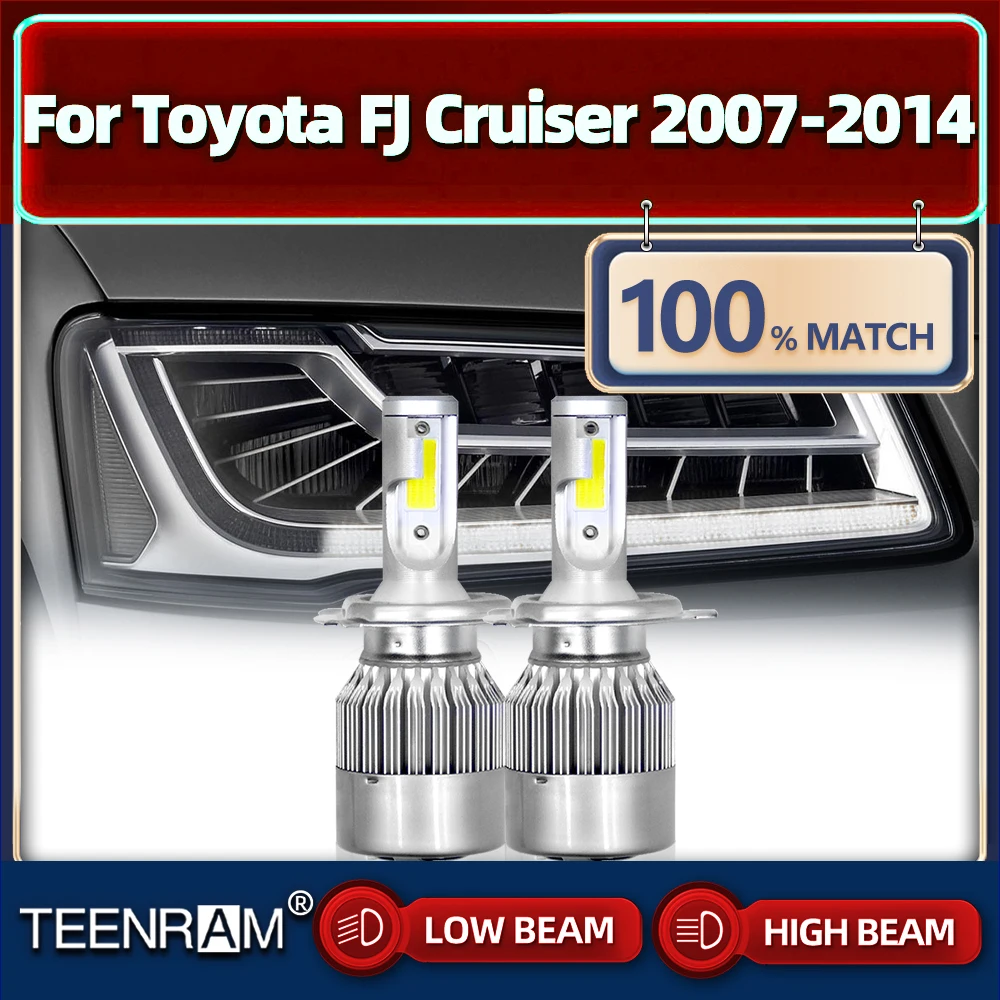 

H4 LED Headlight Bulbs 20000LM 120W Car Light Turbo Auto Headlamps 6000K 12V For Toyota FJ Cruiser 2007-2010 2011 2012 2013 2014