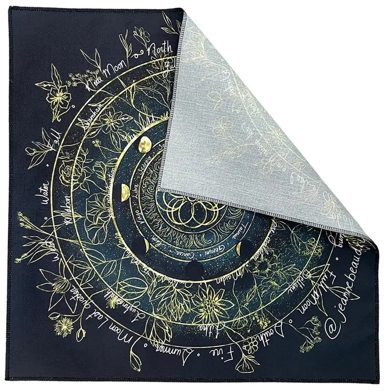 

Tarot Table Cloth 60x60cm Divination Tablecloth Witchcraft Altar Astrology Tapestry Square Spiritual Witch Tarot Sacred Cloth