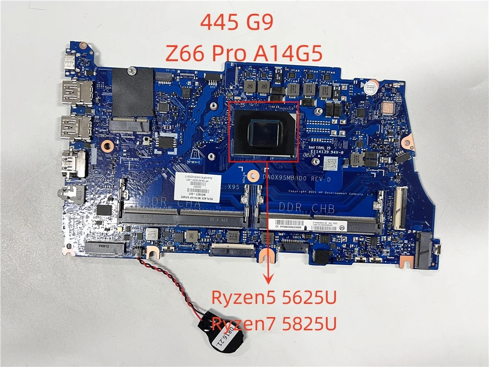 Материнская плата для ноутбука N01851-601 DA0X9SMB8D0 для HP 445 G9 Z66 Pro A14G5 Ryzen5 5625U, протестирована и работает идеально
Материнская плата для ноутбука N01851-601 DA0X9SMB8D0 для HP 445 G9 Z66 Pro A14G5 Ryzen5 5625U, протестирована и работает идеально