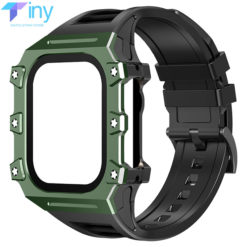 Mod Kit Metal Case Band for Apple Watch Ultra 49mm Alloy Cover and Silicone Strap for Iwatch Ultra 49mm Replacement Bracelet
Mod Kit Metal Case Band for Apple Watch Ultra 49mm Alloy Cover and Silicone Strap for Iwatch Ultra 49mm Replacement Bracelet