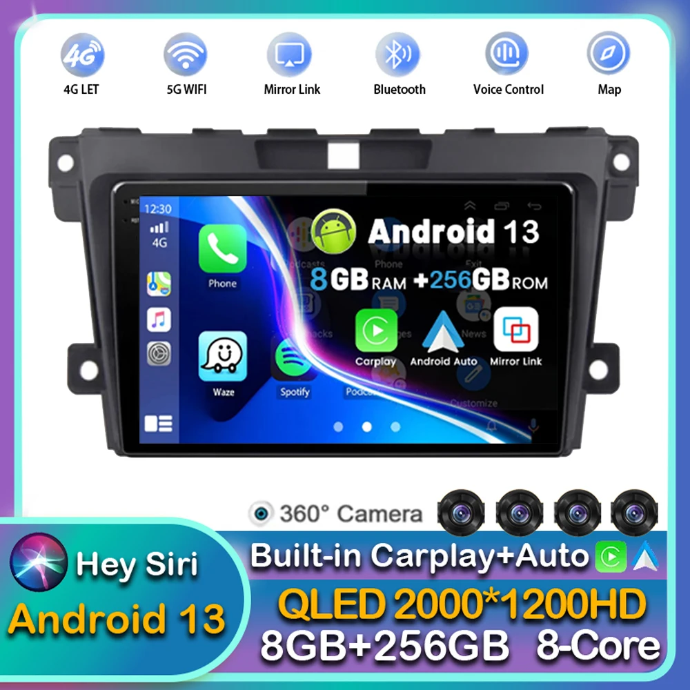 Android 13 Carplay Auto Car Radio For 2007 2008 2009 2010 2011 2012 2013 2014 MAZDA CX-7 CX 7 Multimedia Player Video Stereo DSP
Android 13 Carplay Auto Car Radio For 2007 2008 2009 2010 2011 2012 2013 2014 MAZDA CX-7 CX 7 Multimedia Player Video Stereo DSP