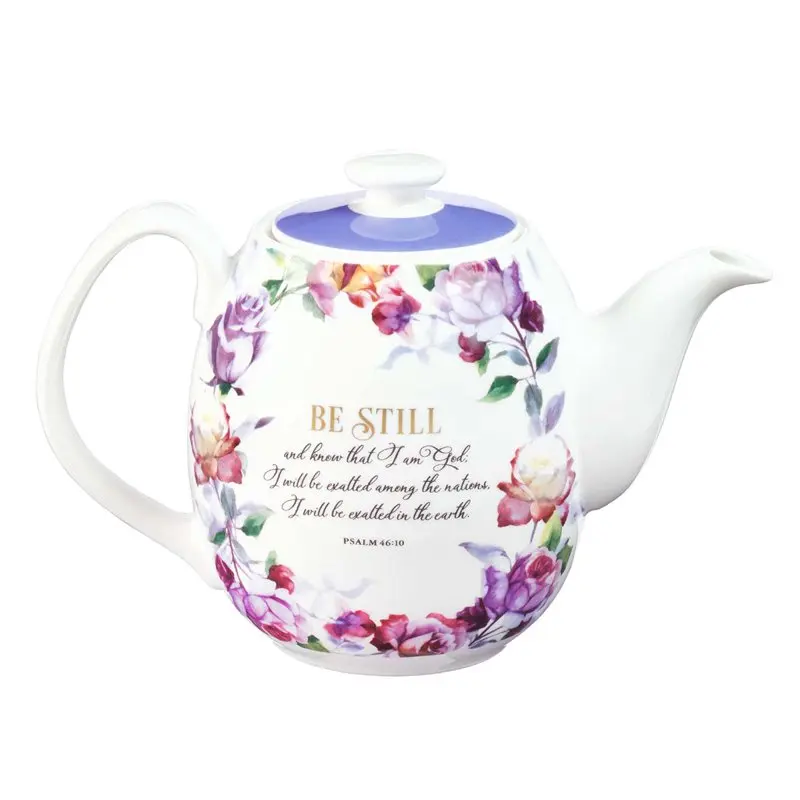 Still and Know Teapot in Purple - Psalm 46 10 
Still and Know Teapot in Purple - Psalm 46 10