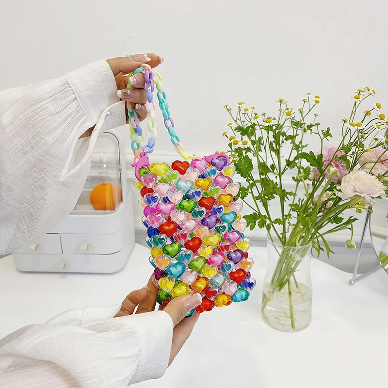 Summer woven crossbody bag Colored bead women's bag 2023 fashion samll Mobile phone bag Candy color shoulder messenger bag
Summer woven crossbody bag Colored bead women's bag 2023 fashion samll Mobile phone bag Candy color shoulder messenger bag