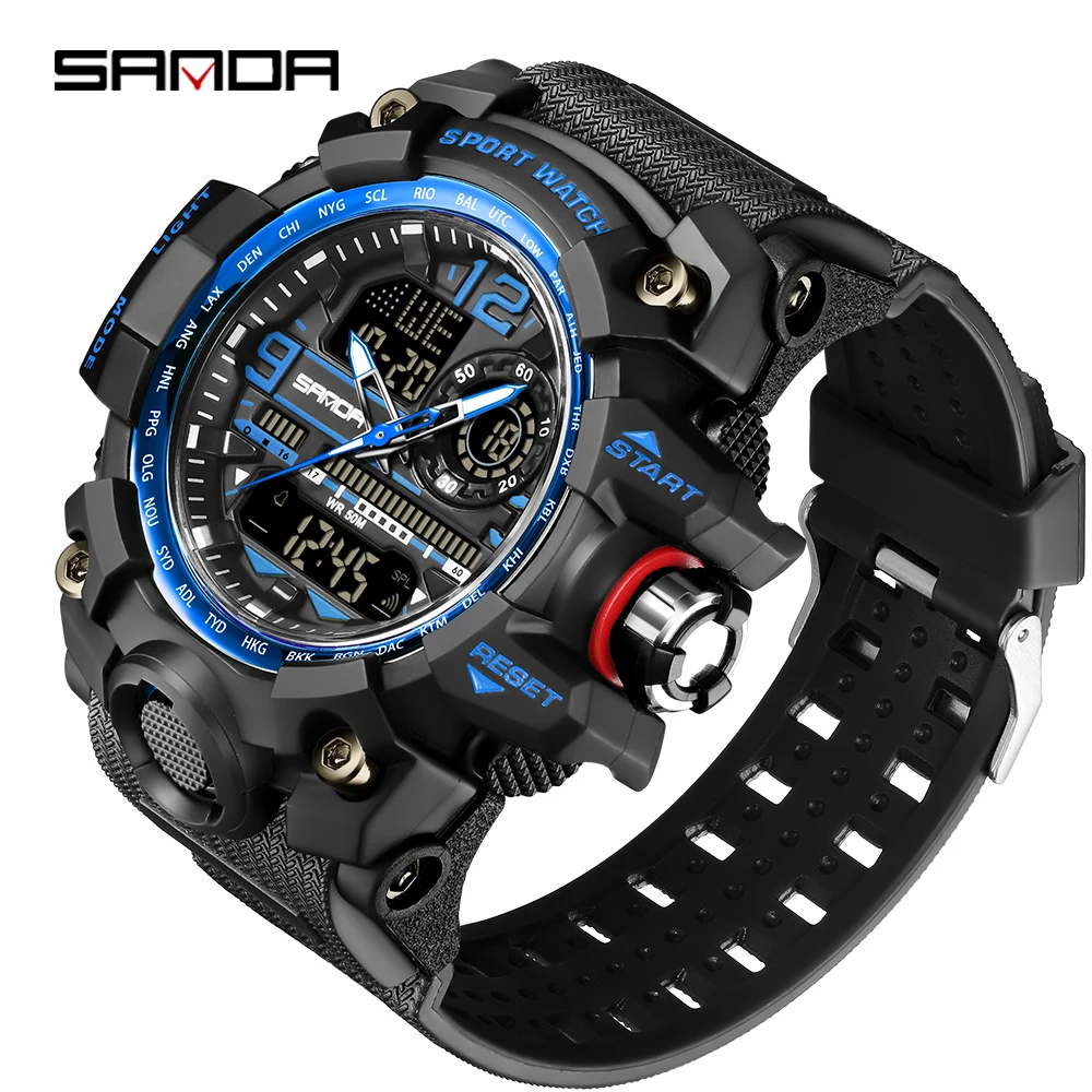 SANDA Brand G- Style Military Watch Men Digital Shock Sports Watches For Man Waterproof Electronic Wristwatch Mens 2023 Relogios
SANDA Brand G- Style Military Watch Men Digital Shock Sports Watches For Man Waterproof Electronic Wristwatch Mens 2023 Relogios