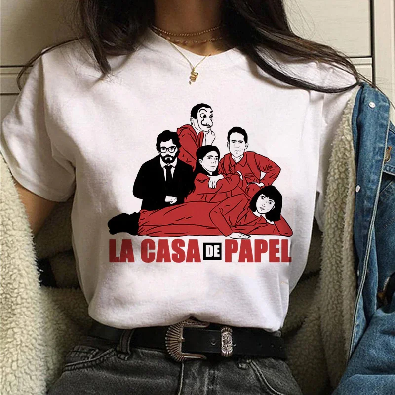TV Series T-shirt Tees T Shirt Women T Short Sleeve House of Paper Funny Female T-Shirt Top
TV Series T-shirt Tees T Shirt Women T Short Sleeve House of Paper Funny Female T-Shirt Top