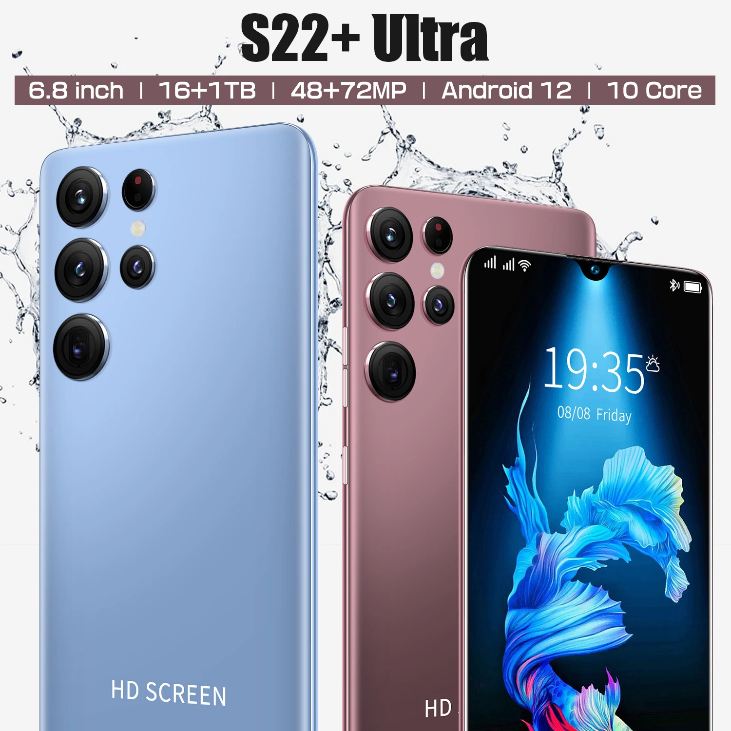 New Global Version S22+Ultra Smartphones Android12 CellPhones 16G +1T Unlocked Phone 72MP Camera 5200mAh 4G/5G Mobile Phones 
New Global Version S22+Ultra Smartphones Android12 CellPhones 16G +1T Unlocked Phone 72MP Camera 5200mAh 4G/5G Mobile Phones